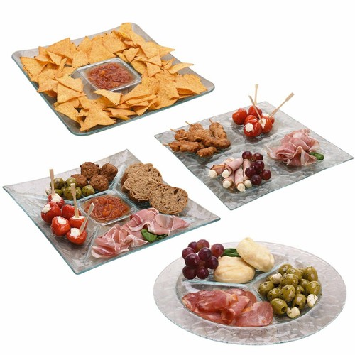 Large glass serving plate - serving, tray