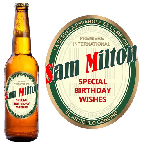 Personalised beer bottle label - personalised,