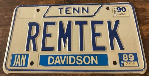 Remtek vanity license plate - license,