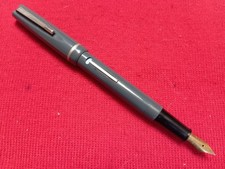 Osmiroid 65 Fountain Pen. Lever Fill. GP Rolatip Medium Soft Nib. Dove Grey/CT