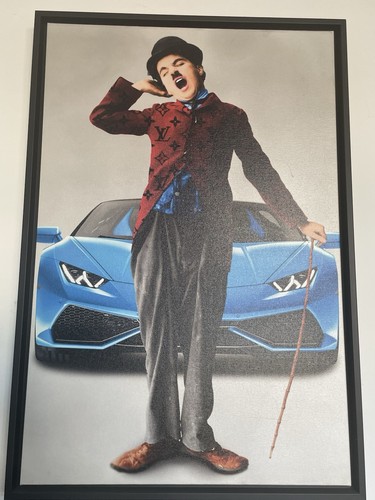 Framed charlie chaplin pop art - framed,