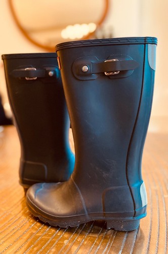 Children navy hunter wellies - navy,