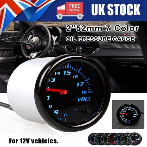 52mm voltage gauge - gauge, smoked