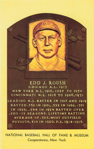 Postcard edd roush hof - postcard,