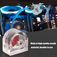 PC Water Cooling Flow Indicator Meter Acrylic 2 Ways G1/4 Threaded 12.9mm
