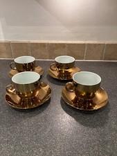 Set of 4 gold colour coffee