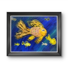 Golden fish fantail - fish,
