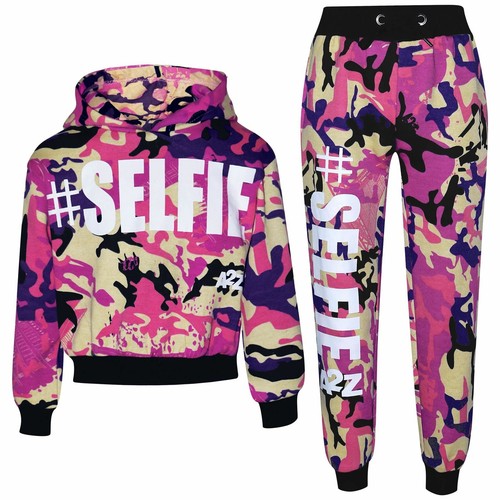 Kids girls tracksuit selfie - girls,