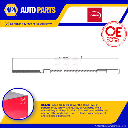 Handbrake cable front cab1393 - handbrake,