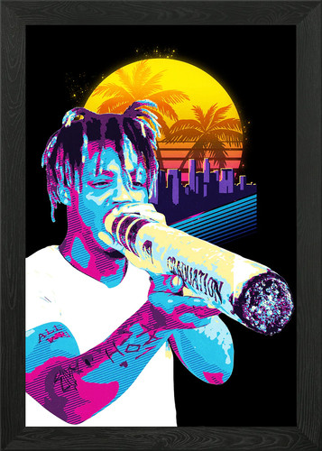 Juice wrld 80s retro art - juice,