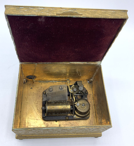 Swiss music box brass - music, ornate