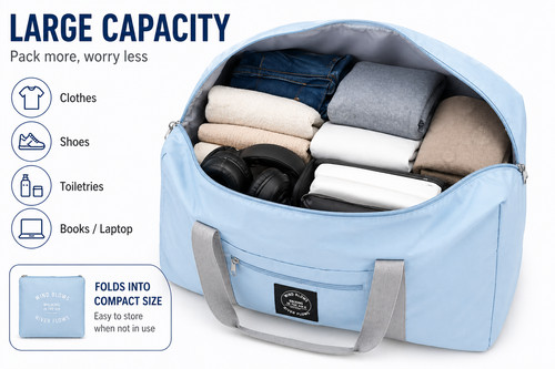 Foldable travel bag - bag, large
