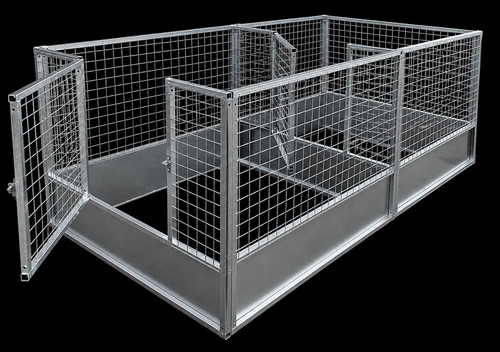 Galvanised steel dog pen - steel,
