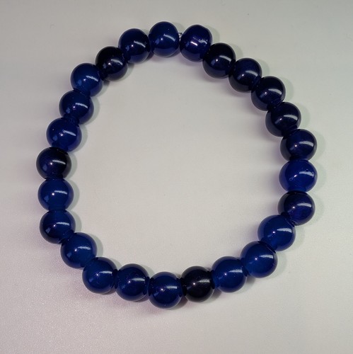 Handmade dark blue - blue, glass