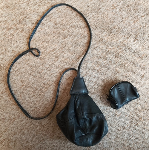 Genuine black nappa leather - genuine,