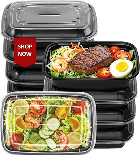 Meal prep food - meal, containers