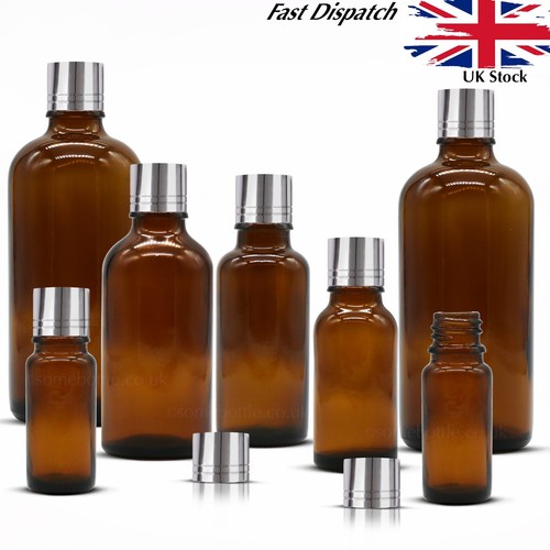 Amber glass dropper bottle - amber,