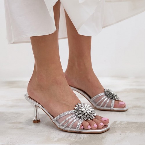 Women diamante high - high, heel
