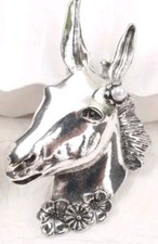 Donkey head brooch - head, with