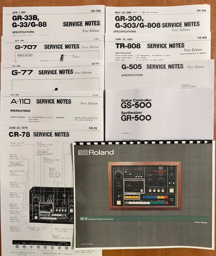 Roland service notes - service,