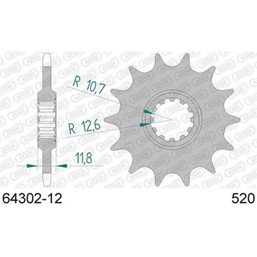 Afam tooth steel front - afam,