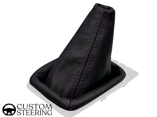 Black leather and purple - leather,