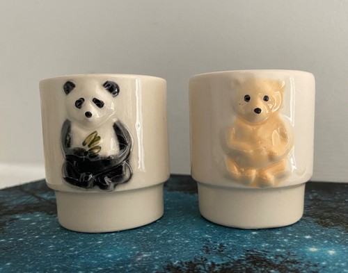 Vintage panda bear egg - panda, &