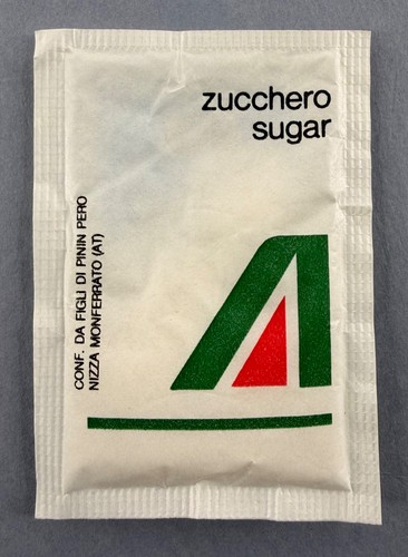 Alitalia airline sugar packet - airline,