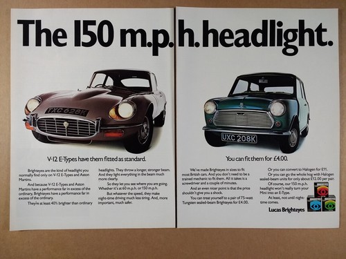 1971 lucas headlights jaguar - headlights,