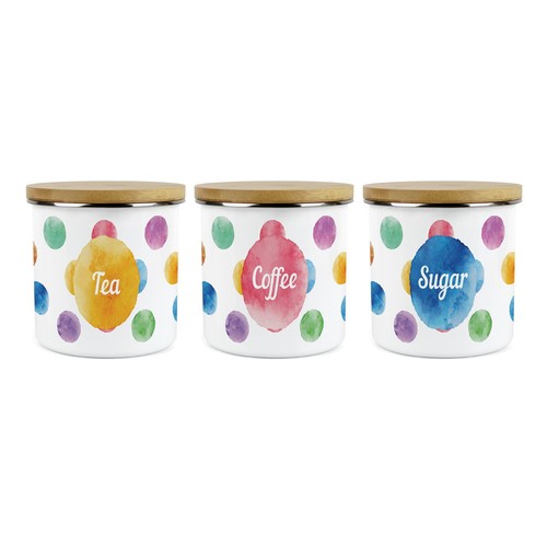 Polka dots tea coffee - &, sugar