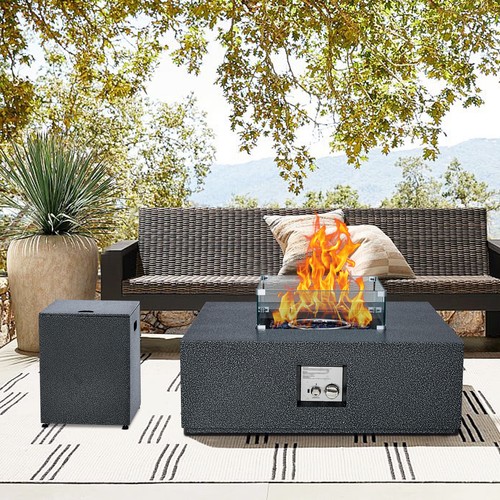 Outdoor gas fire - outdoor, pit