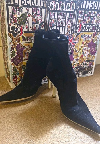 Sergio rossi black suede - rossi, ankle