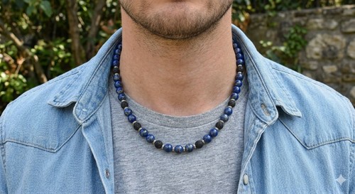 Lapis lazuli and lava rock - lazuli,