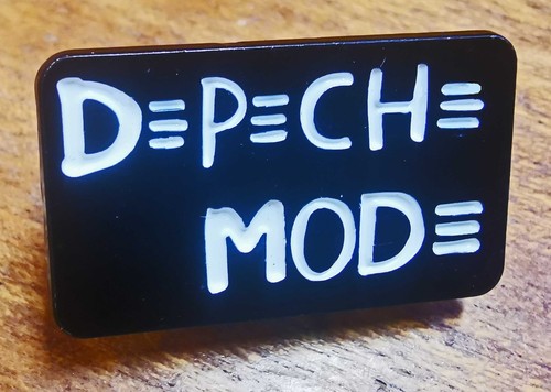 Depeche mode badge white - mode,