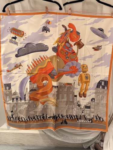 Hermes scarf silk with - 90,