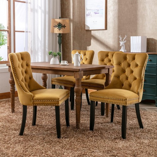 Premium velvet dining chairs - velvet,