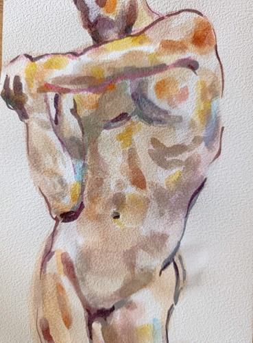 Male nude original painting - male,