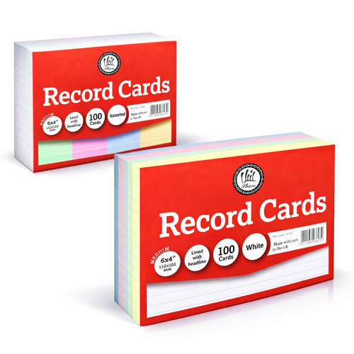 100 study notes record cards - study,