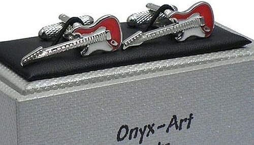 Electric guitar cufflinks - guitar, in