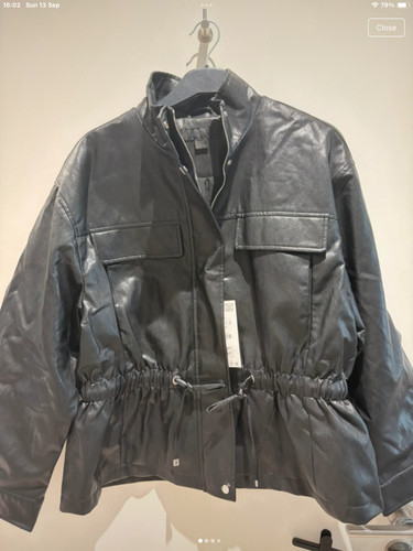 Zara black funnel - funnel, leather