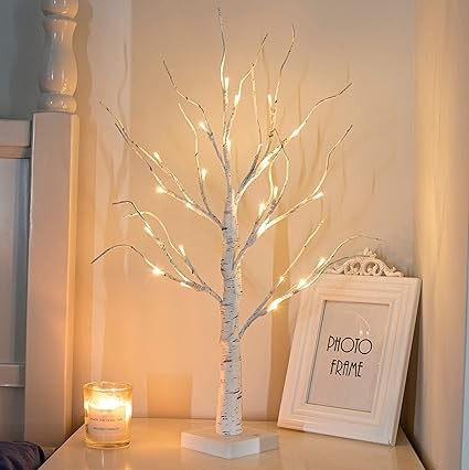 White twig christmas tree with - white,