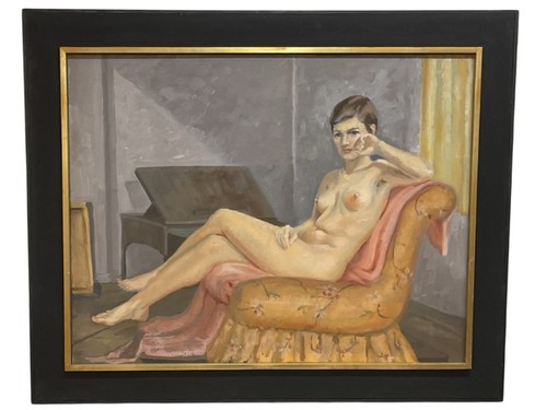 Oil canvas painting nude - on,