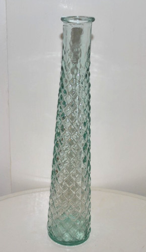 Vintage diamond cut vase - vintage, cut'