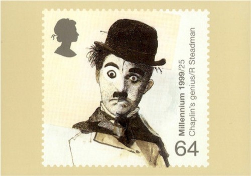 Charlie chaplin postcard royal - chaplin,