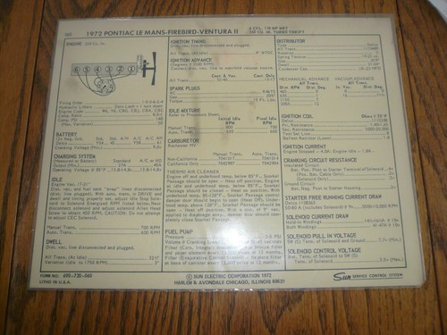 1972 pontiac sun electric tune - 1972,