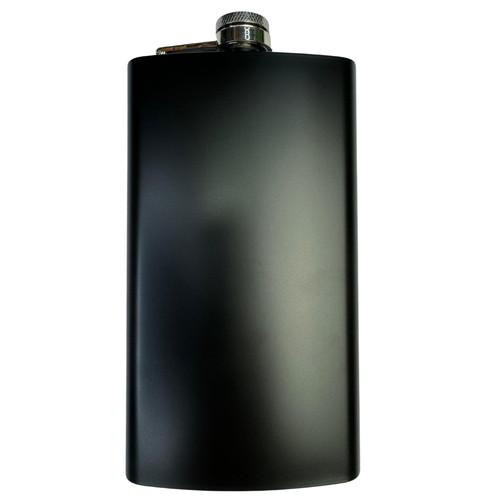 12oz hip flasks matt black - hip,