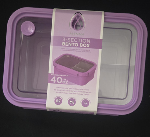 Manna section bento box - 3-section,