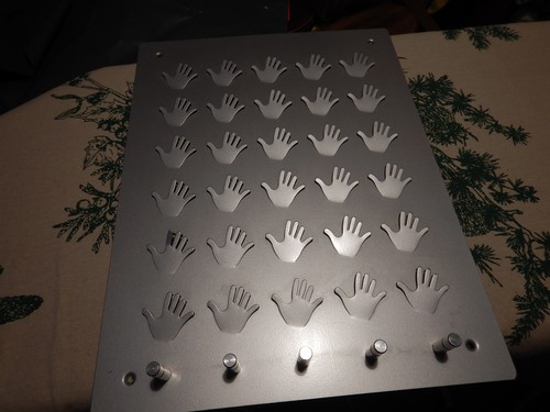 Metal memo noticeboard - noticeboard, card