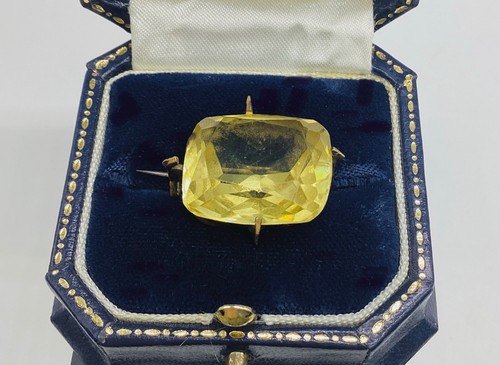 Victorian citrine brooch - victorian,