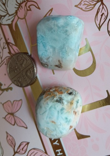Larimar freeform tumblestone - larimar,